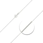 Goldkette als Ankerkette flach in Weißgold 333 / 8 Karat, 60 cm lang, 0.8 mm breit, Gewicht ca. 1.2 g.
