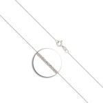 Goldkette als Ankerkette flach in Weißgold 375 / 9K, 42 cm lang, 0,8 mm breit, Gewicht ca. 0.8 g.