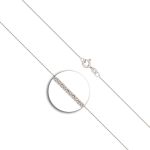 Goldkette als Ankerkette flach in Weißgold 375 / 9K, 45 cm lang, 0,8 mm breit, Gewicht ca. 0.9 g.