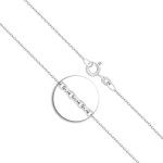 Goldkette als Ankerkette rund Weißgold 585 / 14K, 38 cm lang, 1,3 mm breit, Gewicht ca. 2.4 g.