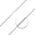 Goldkette als Ankerkette rund Weißgold 585 / 14K, 50 cm lang, 2,4 mm breit, Gewicht ca. 9.3 g.