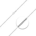 Goldkette als Bingokette in Weißgold 585 / 14K, 42 cm lang, 1,1 mm breit, Gewicht ca. 3.3 g.