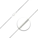 Goldkette als Bingokette in Weißgold 585 / 14K, 42 cm lang, 1,3 mm breit, Gewicht ca. 4.5 g.