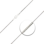 Goldkette als Bingokette in Weißgold 585 / 14K, 40 cm lang, 1,3 mm breit, Gewicht ca. 4.3 g.