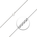 Goldkette als Erbskette in Weißgold 585 / 14K, 45 cm lang, 1,5 mm breit, Gewicht ca. 4.2 g.