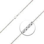 Goldkette als Erbskette in Weißgold 750 / 18K, 45 cm lang, 2 mm breit, Gewicht ca. 6.8 g.
