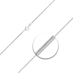 Goldkette als Schlangenkette in Weißgold 375 / 9K, 45 cm lang, 0,9 mm breit, Gewicht ca. 3.3 g.