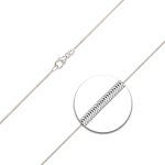 Goldkette als Schlangenkette in Weißgold 585 / 14K, 50 cm lang, 1,1 mm breit, Gewicht ca. 6.1 g.