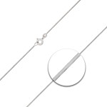 Goldkette als Schlangenkette diamantiert in Weißgold 333 / 8K, 45 cm lang, 0,8 mm breit, Gewicht ca. 2.4 g.