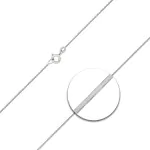 Goldkette als Schlangenkette diamantiert Weißgold 375 / 9K, 45 cm lang, 0,8 mm breit, Gewicht ca. 2.8 g.