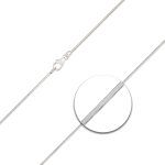 Goldkette als Schlangenkette diamantiert Weißgold 585 / 14K, 40 cm lang, 1,2 mm breit, Gewicht ca. 6.2 g.