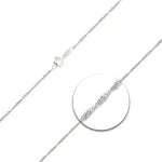 Goldkette als Singapurkette in Weißgold 585 / 14K, 38 cm lang, 1,4 mm breit, Gewicht ca. 1.6 g.