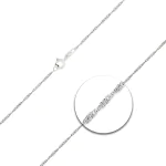 Goldkette als Singapurkette in Weißgold 585 / 14K, 80 cm lang, 1,4 mm breit, Gewicht ca. 3.4 g.