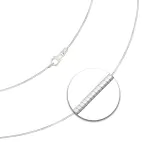 Goldkette als Tondakette in Weißgold 585 / 14K, 42 cm lang, 0,8 mm breit, Gewicht ca. 3.1 g.
