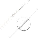 Goldkette als Tondakette in Weißgold 375 / 9K, 40 cm lang, 0,8 mm breit, Gewicht ca. 2.6 g.