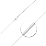 Goldkette als Tondakette in Weißgold 375 / 9K, 45 cm lang, 0,8 mm breit, Gewicht ca. 2.9 g.