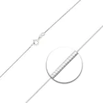 Goldkette als Tondakette in Weißgold 375 / 9K, 45 cm lang, 0,8 mm breit, Gewicht ca. 2.9 g.