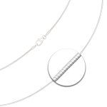Goldkette als Tondakette in Weißgold 585 / 14K, 45 cm lang, 1 mm breit, Gewicht ca. 4 g.