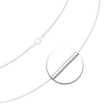 Goldkette als Tondakette in Weißgold 585 / 14K, 38 cm lang, 1 mm breit, Gewicht ca. 3.7 g.