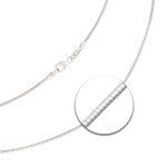 EDELIND Goldkette als Tondakette in Weißgold 333 / 8K, 42 cm lang, 1,2 mm breit, Gewicht ca. 5 g.