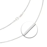 Goldkette als Tondakette in Weißgold 333 / 8K, 42 cm lang, 1,2 mm breit, Gewicht ca. 5 g.