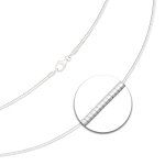Goldkette als Tondakette in Weißgold 585 / 14K, 45 cm lang, 1,5 mm breit, Gewicht ca. 10 g.