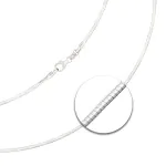 Goldkette als Tondakette in Weißgold 585 / 14K, 95 cm lang, 1,5 mm breit, Gewicht ca. 21.1 g.