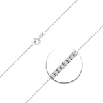 Goldkette als Venezianerkette in Weißgold 585 / 14K, 50 cm lang, 0,6 mm breit, Gewicht ca. 1.3 g.