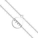 Goldkette als Venezianerkette in Weißgold 585 / 14K, 45 cm lang, 1,4 mm breit, Gewicht ca. 6.9 g.