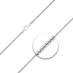 Goldkette als Venezianerkette rund geschlagen in Weißgold 375 / 9K, 65 cm lang, 2 mm breit, Gewicht ca. 13.8 g.