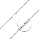 Goldkette als Venezianerkette in Weißgold 750 / 18K, 45 cm lang, 2 mm breit, Gewicht ca. 11.6 g.