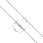 Goldkette als Zopfkette in Weißgold 585 / 14K, 42 cm lang, 1,7 mm breit, Gewicht ca. 5.2 g.