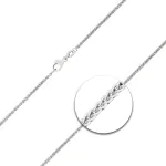 Goldkette als Zopfkette in Weißgold 750 / 18K, 80 cm lang, 1,7 mm breit, Gewicht ca. 11.4 g.