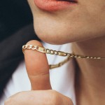 Goldkette als Fantasiekette hohl in Gelbgold 333 / 8K, 55 cm lang, 5,2 mm breit, Gewicht ca. 11.4 g.