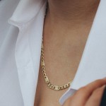 Goldkette als Fantasiekette hohl in Gelbgold 333 / 8K, 45 cm lang, 5,2 mm breit, Gewicht ca. 8.8 g.