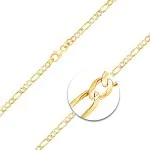 Armband als Figarokette in Gelbgold 333 / 8K, 19 cm lang, 3,1 mm breit, Gewicht ca. 2.4 g.