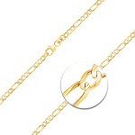 Goldkette als Figarokette in Gelbgold 333 / 8K, 90 cm lang, 3,1 mm breit, Gewicht ca. 10.4 g.