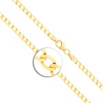 Goldkette als Panzerkette facettiert in Gelbgold 333 / 8K, 55 cm lang, 3,1 mm breit, Gewicht ca. 6 g.