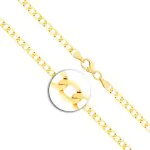 Goldkette als Panzerkette facettiert in Gelbgold 375 / 9 Karat, 90 cm lang, 3.1 mm breit, Gewicht ca. 9.7 g.
