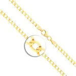 Goldkette als Panzerkette facettiert in Gelbgold 585 / 14 Karat, 95 cm lang, 3.1 mm breit, Gewicht ca. 12 g.