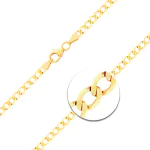 Goldkette als Panzerkette weit in Gelbgold 333 / 8 Karat, 65 cm lang, 3.3 mm breit, Gewicht ca. 7.1