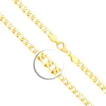 Armband als Panzerkette facettiert in Gelbgold 333 / 8 K, 22 cm lang, 5mm breit, Gewicht ca. 5.6 g.