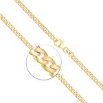 Goldkette als Panzerkette flach in Gelbgold 333 / 8K, 50 cm lang, 3,4 mm breit, Gewicht ca. 12.2 g.