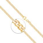 Goldkette als Panzerkette flach in Gelbgold 333 / 8K, 42 cm lang, 3,4 mm breit, Gewicht ca. 10.9 g.