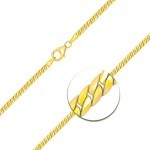 Armband als Panzerkette weit in Gelbgold 333 / 8K, 18,7 cm lang, 3,6 mm breit, Gewicht ca. 5.8 g.