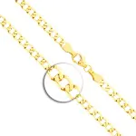 Goldkette als Panzerkette weit in Gelbgold 585 / 14K, 36 cm lang, 3,9 mm breit, Gewicht ca. 6.8 g.