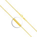 Goldkette als Tondakette in Gelbgold 585 / 14K, 34 cm lang, 1,2 mm breit, Gewicht ca. 4.9 g.