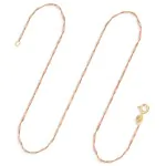 Goldkette als Singapurkette in Gelbgold 375 / 9K, 70 cm lang, 1 mm breit, Gewicht ca. 1.2 g.