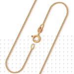 Goldkette als Ankerkette rund in Gelbgold 750 / 18K, 38 cm lang, 1,1 mm breit, Gewicht ca. 2.2 g.
