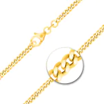 Goldkette als Panzerkette in Gelbgold 750 / 18 Karat, 80 cm lang, 2.7 mm breit, Gewicht ca. 24,4 g.